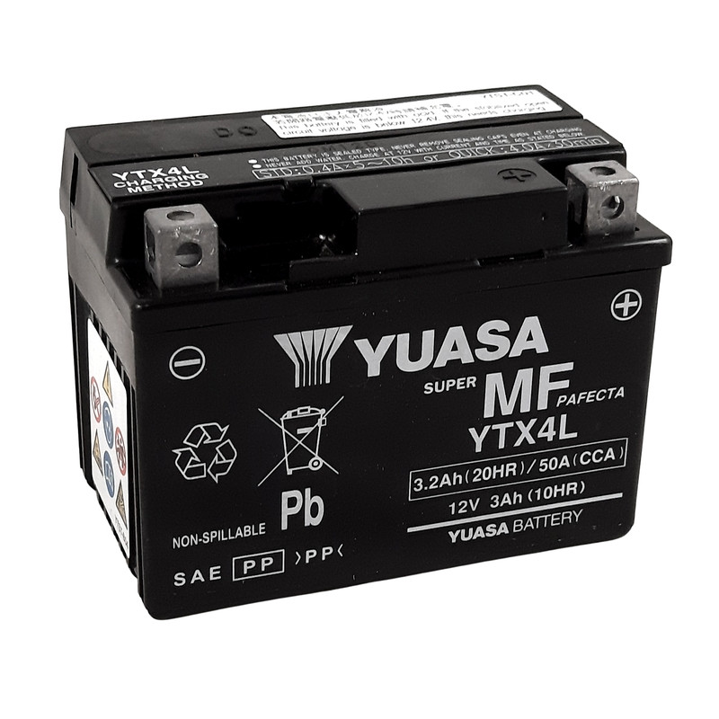 Batterie YUASA W/C sans entretien activée usine - YTX4L FA