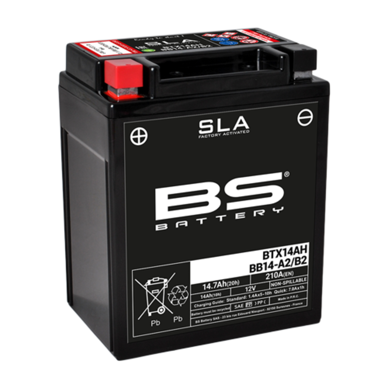 Batterie BS BATTERY SLA sans entretien activé usine - BTX14AH/BB14-A2/B2