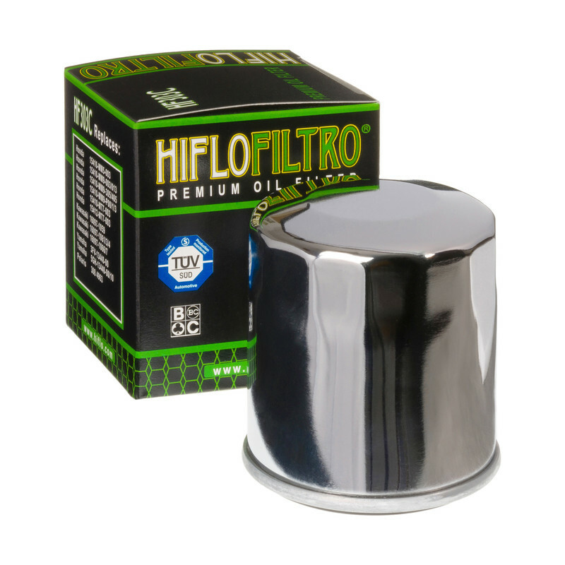 Filtre à huile HIFLOFILTRO chrome - HF303C